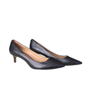 Sam Edelman Black and Cream Kitten Heel Pumps